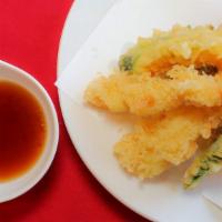 Tempura App · lightly fried prawns & vegetables