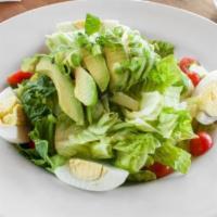 Louie Salad · Romaine and iceberg lettuce, avocado, tomato, spring onion, egg, louie dressing.