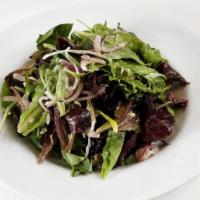 Bowl O’Greens · Gluten-free. Mixed greens and shaved red onion with shallot vinaigrette.