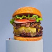 Mushroom Melts Burger · American beef patty topped with mushrooms, melted cheese, lettuce, tomato, onion, and pickle...