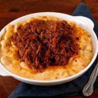 The Drunken Pig · #Basic Sauce, elbow pasta, and a double serving of slow-roasted barbecue pulled pork.