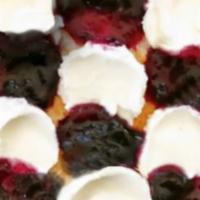 Blueberry Mascarpone · Thick, toasted Japanese milk-bread topped with blueberry preserves and fresh mascarpone