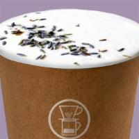 Lavender Fog · Japanese Earl Grey tea with steamed milk and natural vanilla and lavender
