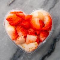 Coconut Pudding with Fresh Strawberry · 