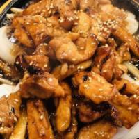 14. Dak Bul Go Gi · *prepared in kitchen/sizzling plate juicy tender korean bbq chicken teriyaki/spicy.