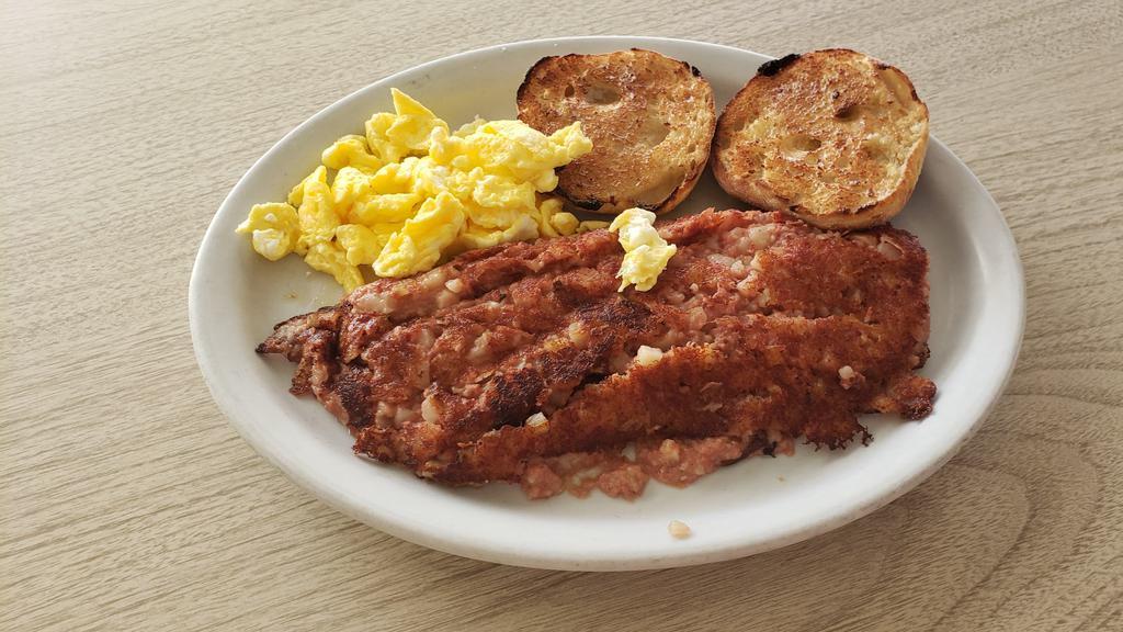 3.  Corned Beef Hash & Eggs · Two Eggs any style with Corned Beef Hash.