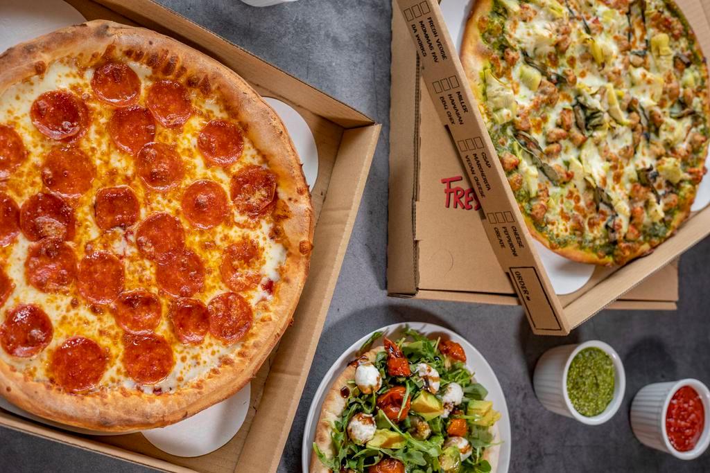 Fresh Brothers · Chicken · Salad · Takeout · Lunch · Pizza · Pickup
