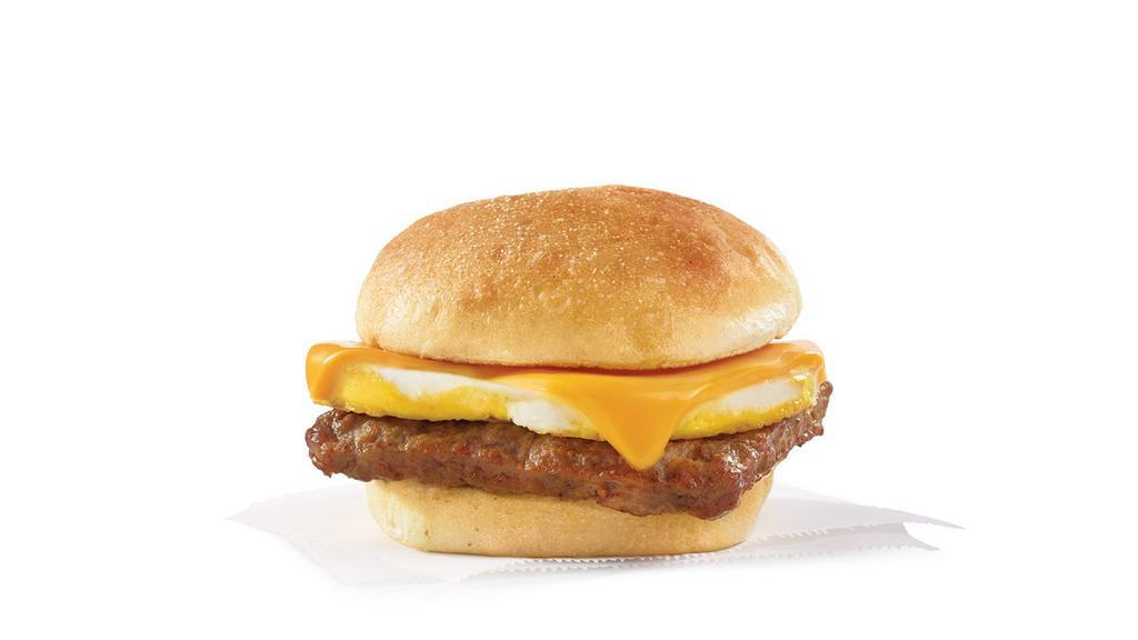 Classic Sausage, Egg & Cheese Sandwich · A fresh-cracked grade A egg, grilled sausage and melted American cheese on a warm breakfast roll. It’s how mornings were meant to begin.