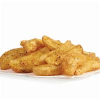 Seasoned Potatoes · Natural-cut, skin-on potatoes cooked to perfection and seasoned with cracked black pepper an...