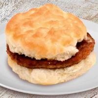 Sausage Biscuit · Country sausage on a fluffy, buttery biscuit. Cal 385