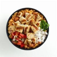 Original Pollo Bowl  · Our chicken is fire-grilled to perfection then chopped and added to slow-simmered pinto bean...