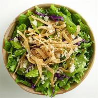 Loco Side Salad · Chopped Romaine lettuce blend, crushed chips, cilantro, Cotija cheese. Served with signature...