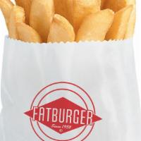 Fat Fries · Thick sliced and deep fried to golden perfection, these steak fries complement any Fat meal.