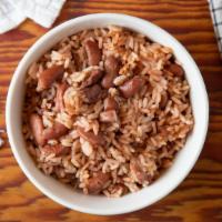 Rice & Beans · Vegan. Small side of rice and beans.