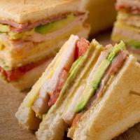 Chicken Club · Grilled chicken, avocado, bacon, lettuce, tomato, and your choice of bread.