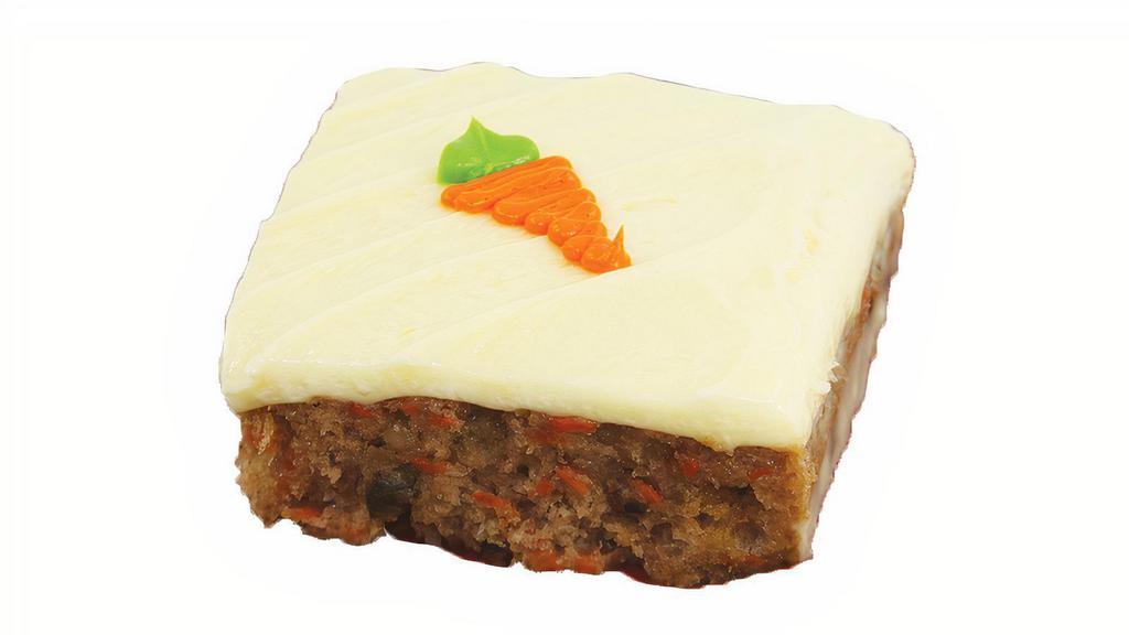 Hand Decorated Carrot Cake Square, 6 Oz. · Hand decorated carrot cake square, 6 oz.