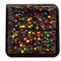 Hand Crafted M&M Topped Fudge Brownies, 4 Ct. · Hand crafted m&m topped fudge brownies, 4 ct.