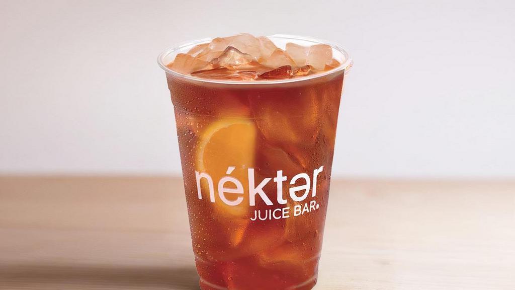 Black Tea Fresher · Dark, bold, and brisk, the Black Tea Fresher presents a full-bodied, refreshing flavor that is garnished with fresh orange slices to deliver a strong-yet-smooth composition with a hint of citrusy sweetness.
