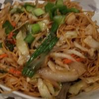 Chowmein · Thin stir-fried noodles with vegetables.
