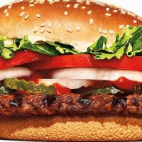 Impossible™ Whopper · A flame-grilled, plant-based patty with juicy tomatoes, crisp lettuce, creamy mayonnaise, ke...