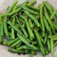 Sautéed String Bean · Vegetarian. Black bean, onion. Served with 1 side of rice.