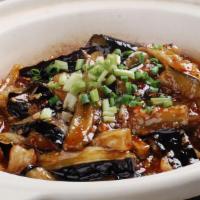 Braised Eggplant With Garlic Sauce · Spicy. Vegetarian. Hot broad bean sauce, green onion.