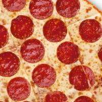 Thin Crust Pepperoni · Large thin crust pizza topped right to the edge with Pepperoni and Cheese