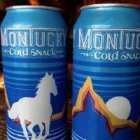 Montucky Cold Snacks 16Oz · 4.1% ABV. Montucky cold snacks is an American lager style beer brewed by Montucky cold snack...