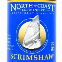 Scrimshaw Pilsner- North Coast 16Oz · 4.5% ABV - Scrimshaw has a subtle hop character, a crisp, clean palate, and a dry finish. Na...