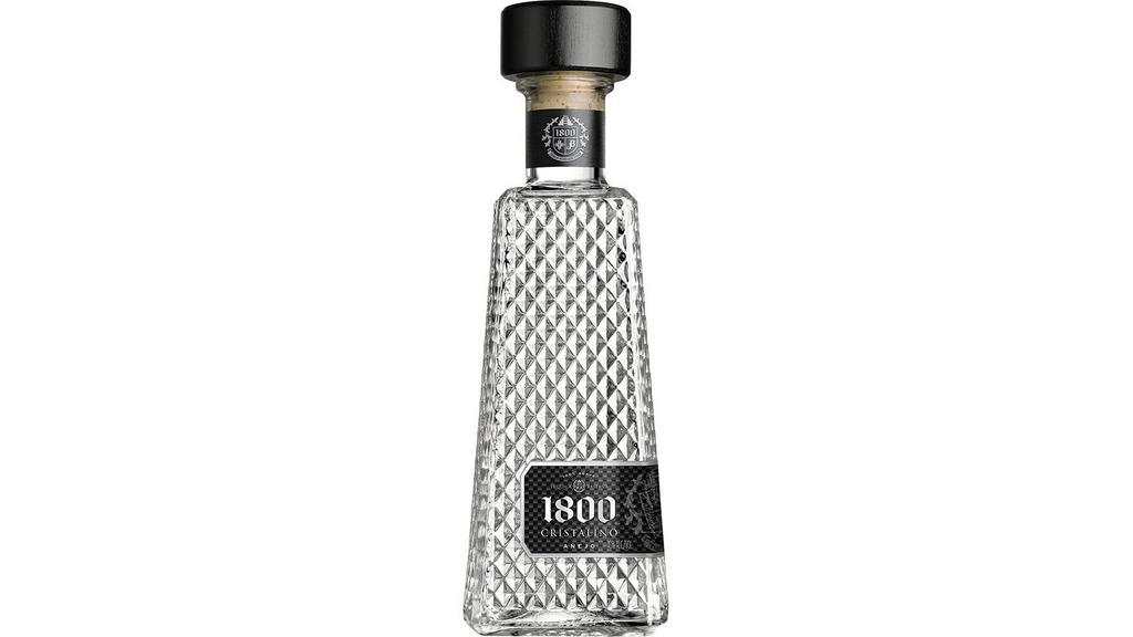 1800 Cristalino Tequila (750 Ml) · A  crystal-clear añejo tequila with deceptive depth, presented in a stunning crystalline bottle. Since releasing the first añejo tequila on the market in 1800 Añejo, 1800 continues to drive innovation with this beautiful contradiction of a spirit. 1800 Cristalino is aged in both American and French oak barrels for 16 months, after which the liquid is married together and finished in Port Wine casks for an additional 6 months. It is then meticulously filtered via a unique process that adds smoothness without sacrificing taste. The result is a spirit with all the complexity of an añejo tequila, and the silky smooth drinkability of a silver.