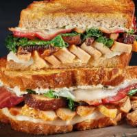 Feeling Groovy Melt · Get your groove on with seasoned grilled chicken breast, bacon, mushrooms, Wisconsin Provolo...