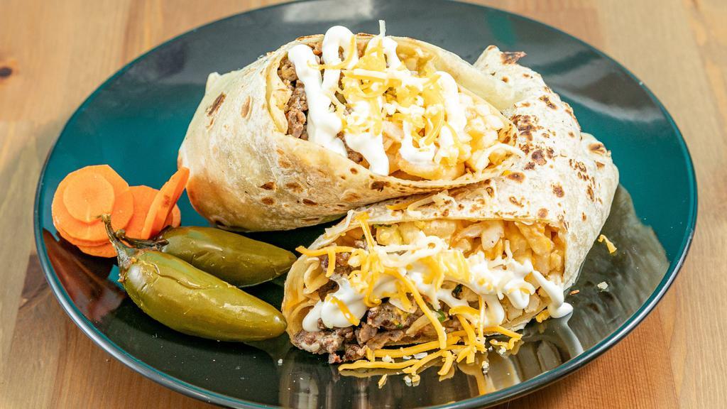 California Burrito · carne asada, fries, cheese, pico de Gallo, & sour cream