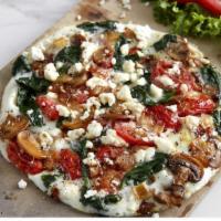 Egg White & Veggie Omelet · Three eggs, spinach, tomatoes, mushrooms, caramelized onions and crumbled feta cheese. Serve...