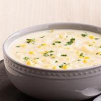 Corn Chowder Bowl · A hearty chowder of sweet cream corn, potatoes, celery and onion. (340 cal).