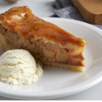 Caramel Apple Pie · Warm, buttery caramel and toffee-studded custard with fresh granny smith apples in our melt-...