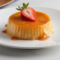 Flan · Rich and silky flan topped with caramel sauce. (490 Cal)