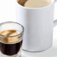 Americanos|Americano · Freshly pulled shots of espresso combined with hot water.