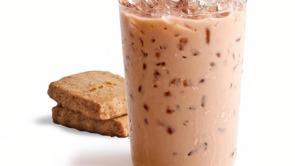 Iced Lattes|Cookie Butter Iced Latte · Our premium espresso with spice and brown sugar cookie notes for a sweet and spicy treat.