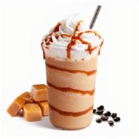 Pure Caramel Ice Blended® Drink · A decadent treat blended with French Deluxe™ vanilla powder, non-fat milk, caramel sauce, an...