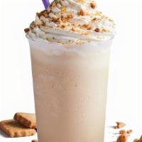 Cookie Butter Ice Blended® Drink · Fresh espresso blended with spice and brown sugar cookie, topped with fluffy whip cream and ...