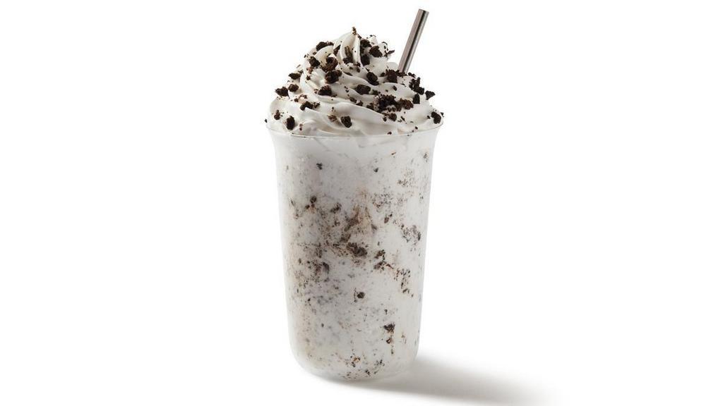 Pure Cookies And Cream Ice Blended® Drink · The combination of sweet, creamy vanilla and chocolate cookie pieces creates a cookie-licious treat that will satisfy any sweet tooth.