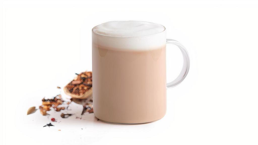 Black|Chai Tea Latte · A delicious blend of freshly brewed Chai Tea, steamed non-fat milk and our French Deluxe™ vanilla powder. Our special Chai recipe is blended by hand using only the finest Darjeeling black tea from India, cinnamon cloves, cardamom, and other spices.