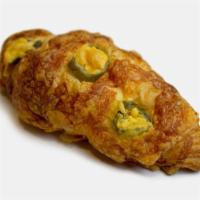 Croissants|Jalapeno Cheddar Croissant · A savory treat, this buttery, flaky croissant has just the right balance of cheddar cheese a...