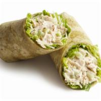 Sandwiches & Wraps|Chicken Caesar Salad Wrap · Shredded chicken, parmesan cheese, crisp romaine lettuce and caesar dressing wrapped in a sp...
