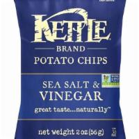 Sides (Chips, Popcorn & Cookies)|Kettle Chips - Sea Salt And Vinegar · The perfect balance of zesty sea salt, a hint of tongue-puckering vinegar and satisfying cru...