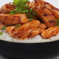 Sweet & Spicy Chicken Bowl · Fresh, never frozen chicken seared and drizzled with our new Sweet Chili Sauce.