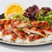 Chicken Plate · All-natural grilled chicken hand basted with our signature WaBa sauce. Served on a bed of ri...