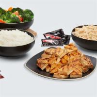 Tofu Family Meal · Family-sized shareable portions including Tofu, Veggies, and Rice. Serves 4. .