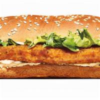 Original Chicken Sandwich Plain · Lightly breaded chicken topped with crisp lettuce and creamy mayonnaise on a sesame seed bun.