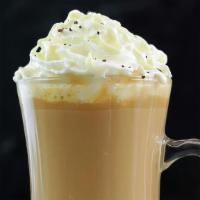 White Mocha Latte · Espresso, steamed milk, white chocolate and whip cream.
